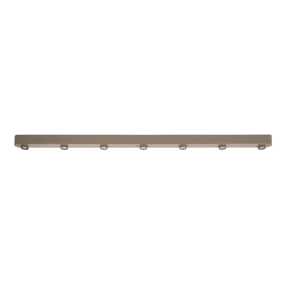 Strakke plafondlamp Bar 7-lichts zand bruin Lyora 8716803514850