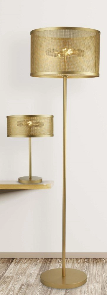 Golden Floor Lamp Fishnet Searchlight 5053423140728