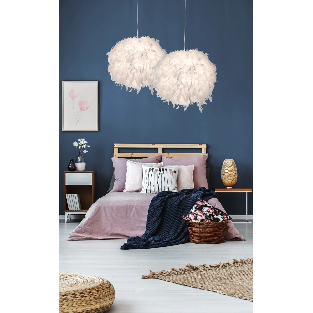 Feather pendant lamp Ducky white Ø 30cm Globo 4048194027720
