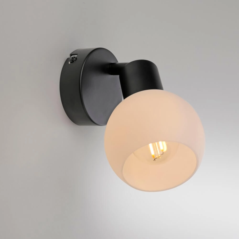 Black wall lamp Loki 1-light Just Light 4043689000752