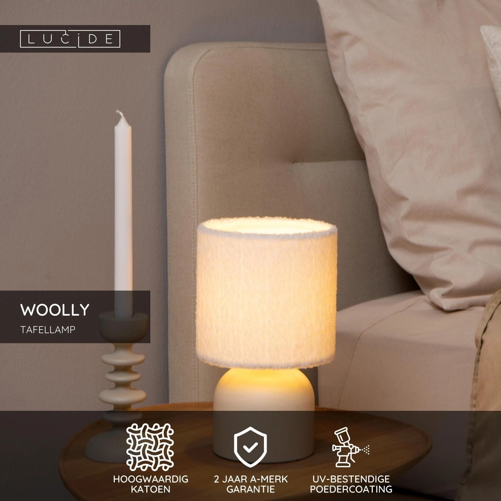 Table lamp Woolly cream Lucide 5411212105875
