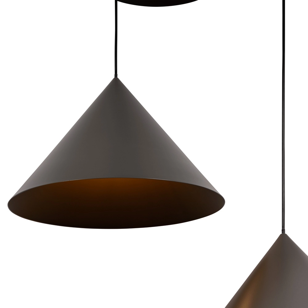 3-light vide pendant lamp Spitze grey Lucide Vibes 5411212212207