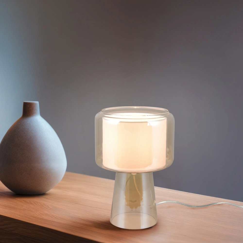 Design table lamp Rocka Amber glass Trio 4017807662719