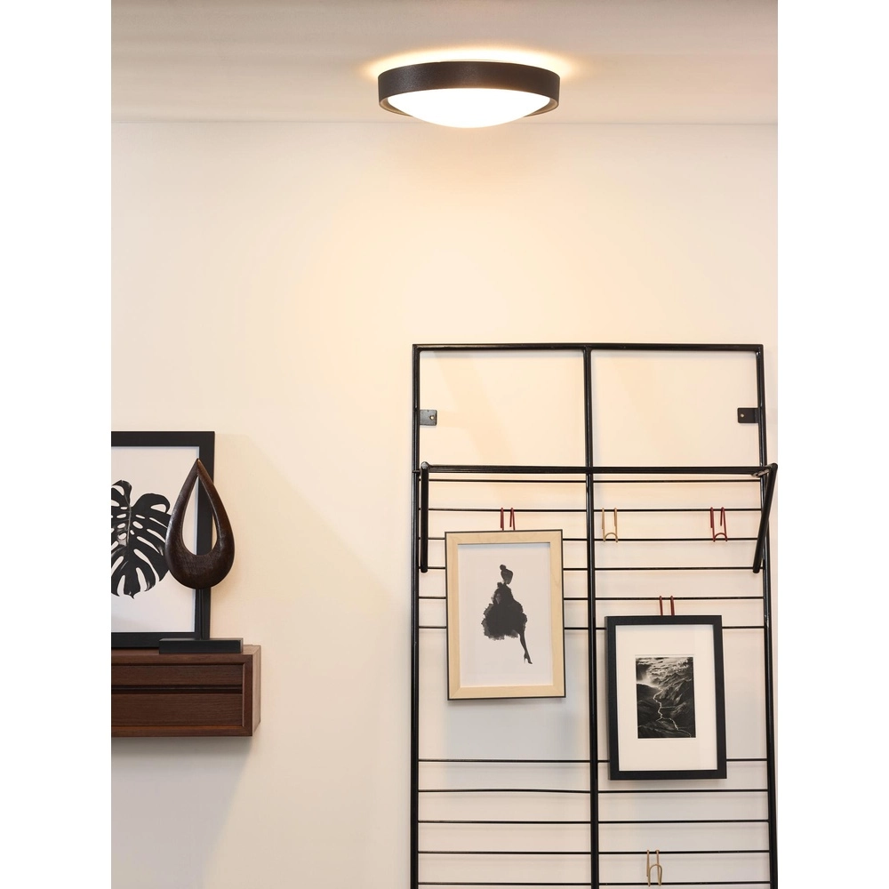 Ceiling light Lex Ø 33cm black Lucide 5411212082312
