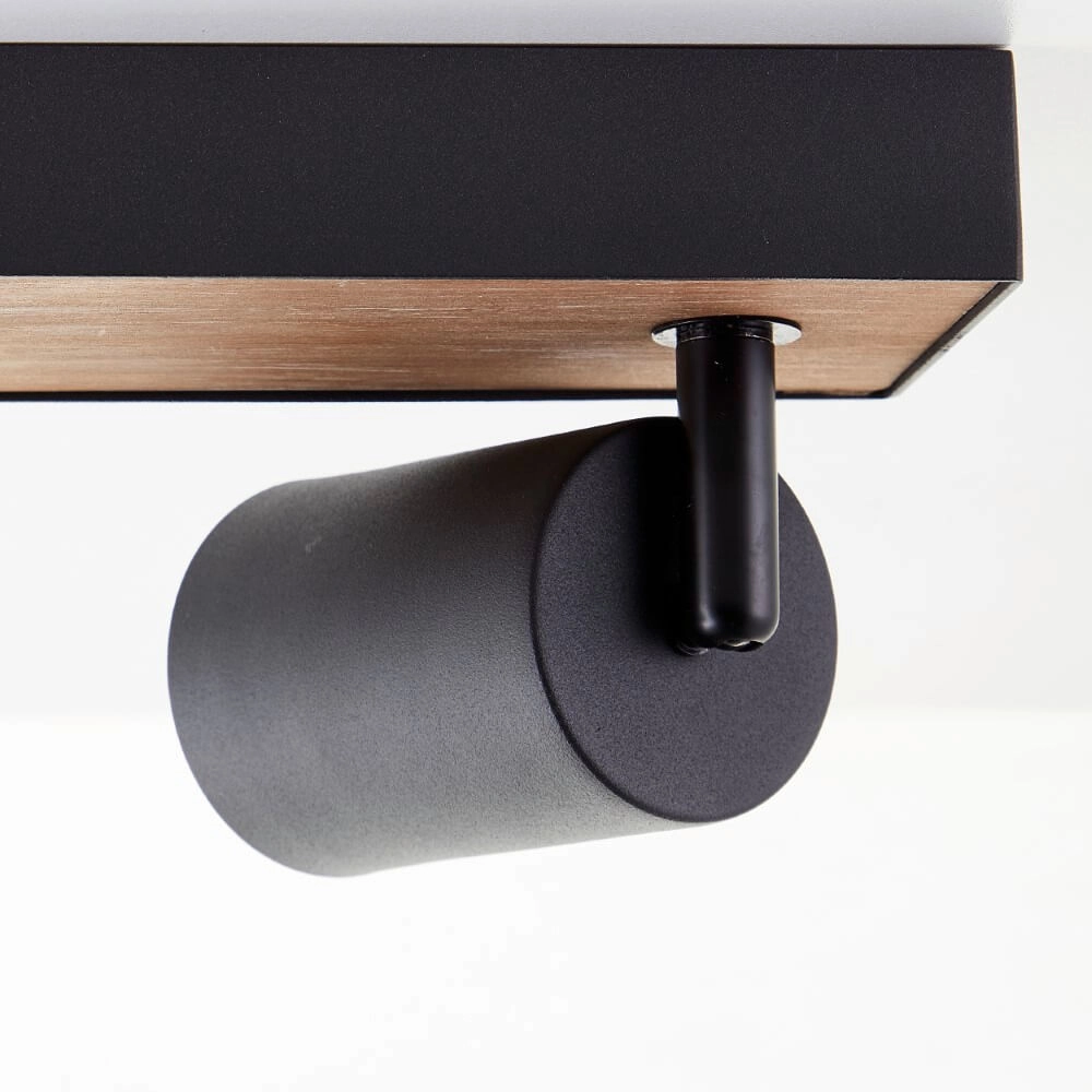 4-light lamp Jello Wood black with wood Brilliant 4004353428401