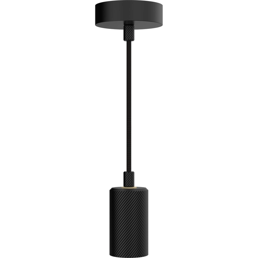 Black pendant lamp Alix Wave 2m single