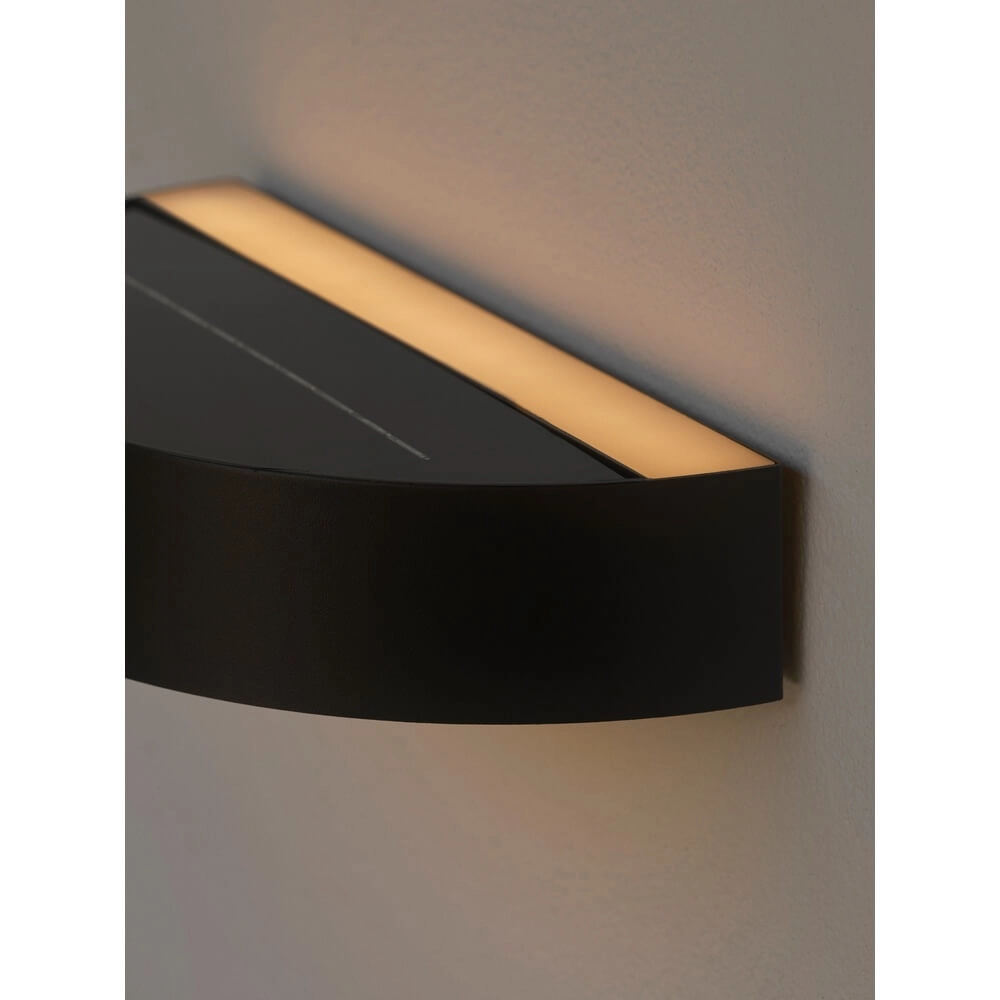 Solar wall lamp Monay black round Nordlux 5704924023545