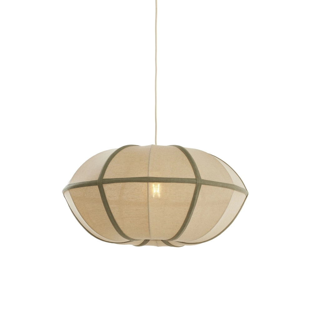 Japandi pendant lamp Mirelys Ø 61cm - olive green Light & Living 8717807835910