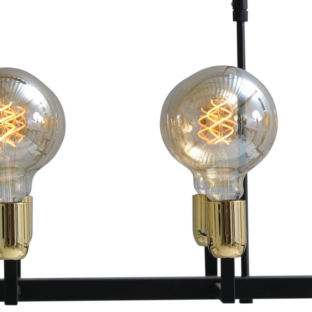Black dining room hanging lamp Tube 10-light gold fittings Masterlight 8718121188720