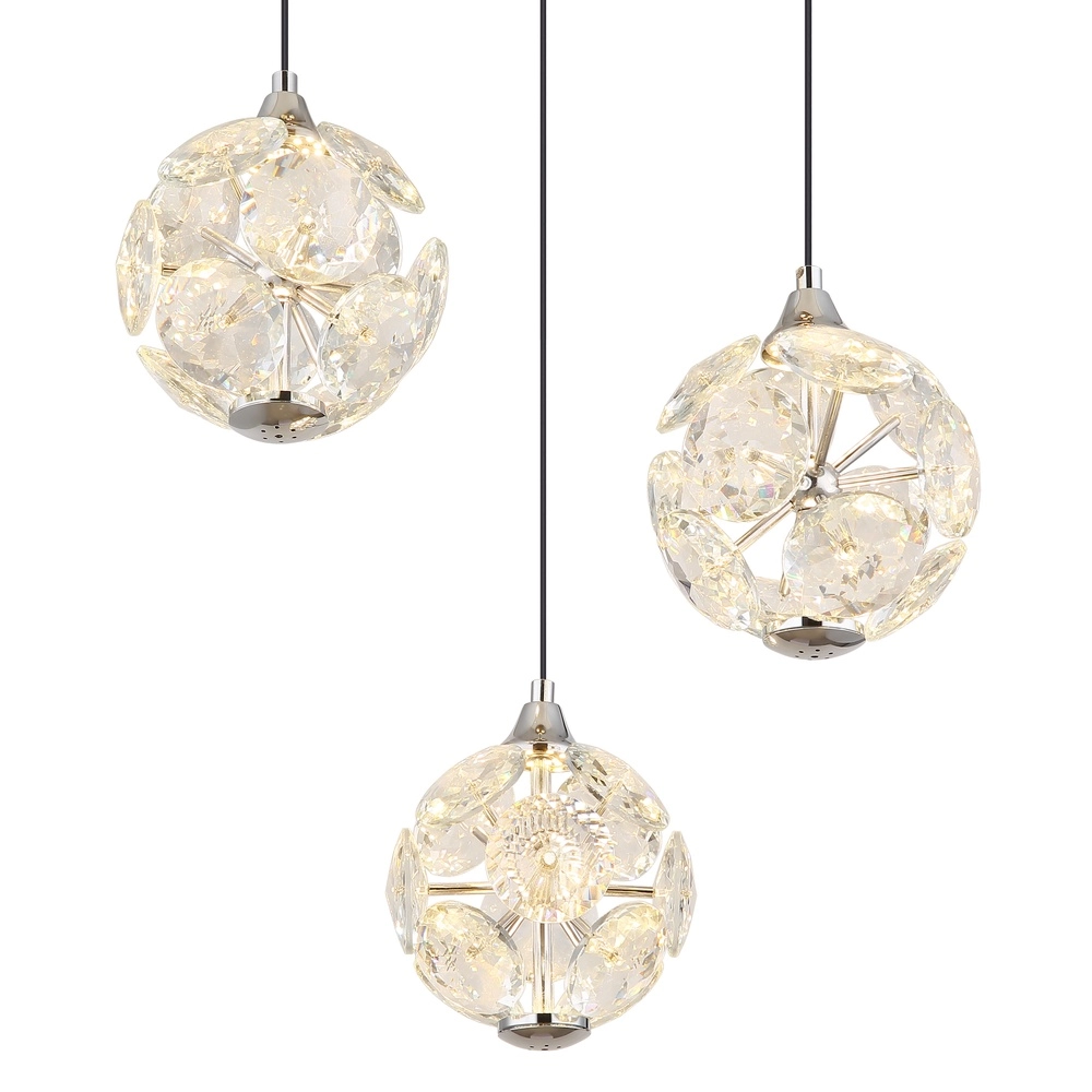 3-light pendant lamp Virina chrome Globo 9007371478255