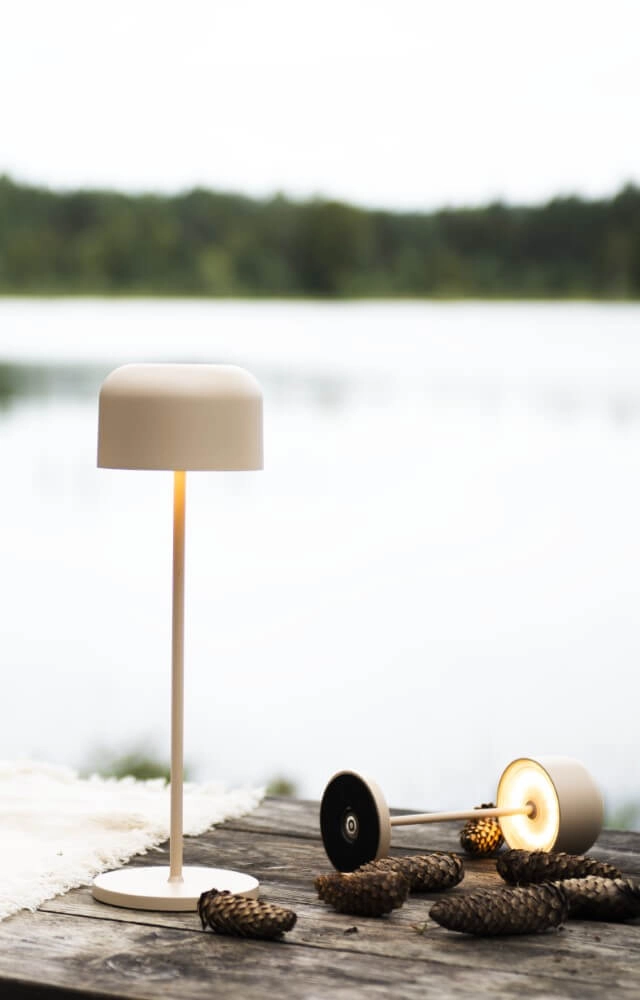 Sand-colored table lamp Lille Rechargeable KonstSmide 7318307834338