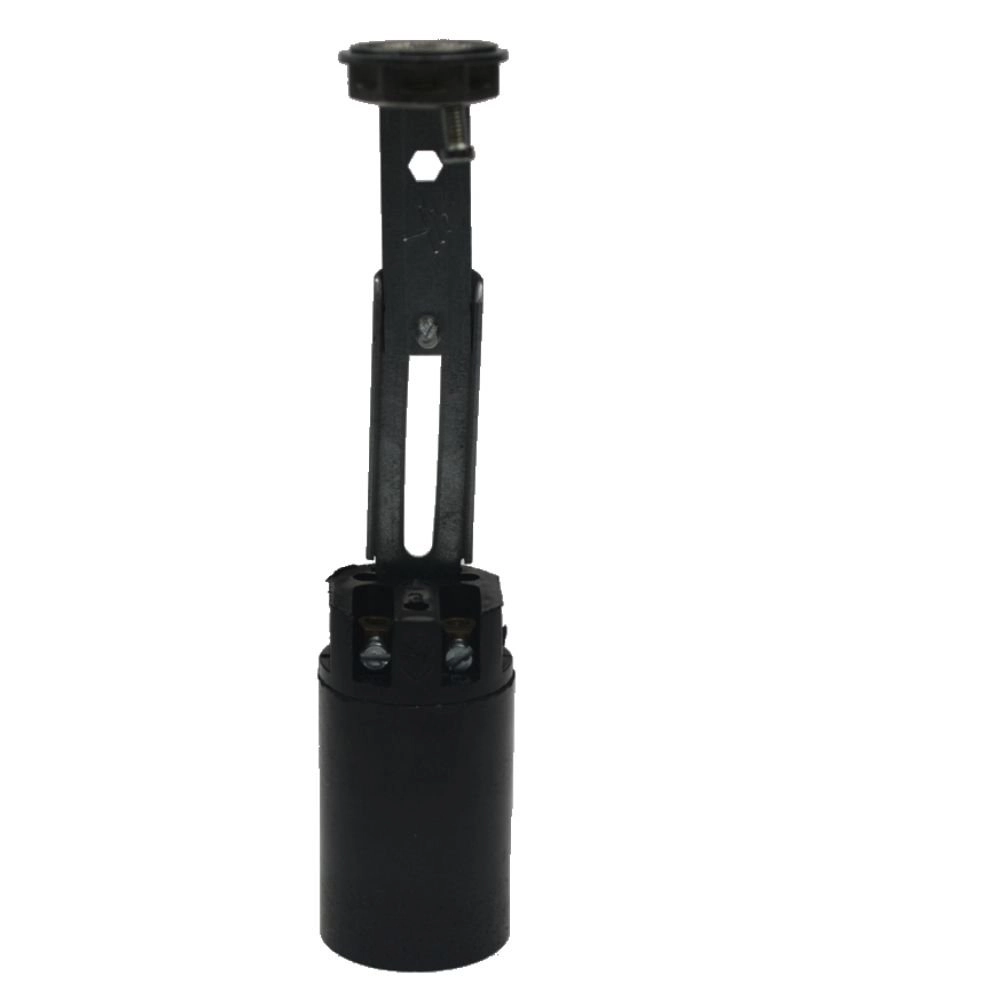Socket E14 - 8cm. - Base black adjustable