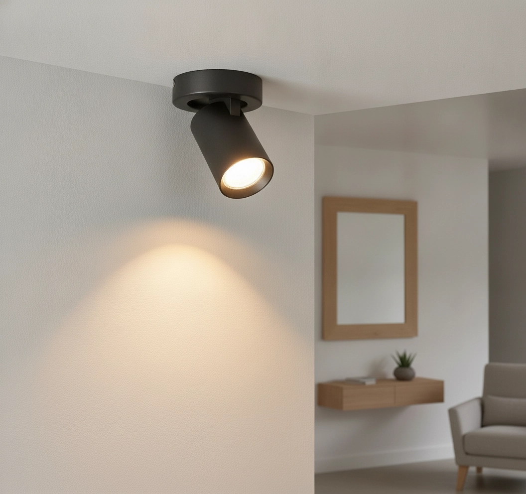 Surface-mounted spotlight Oliver 1-light matt black