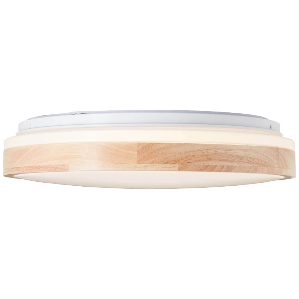 Ceiling lamp Brodsky Ø 39cm white with wood Brilliant 4004353411304