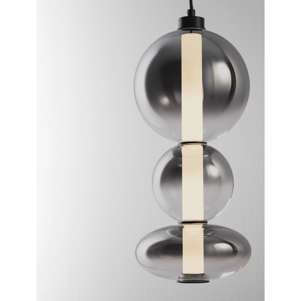 Pendant lamp Bally smoke glass 45.5cm Lyora 5212017449160