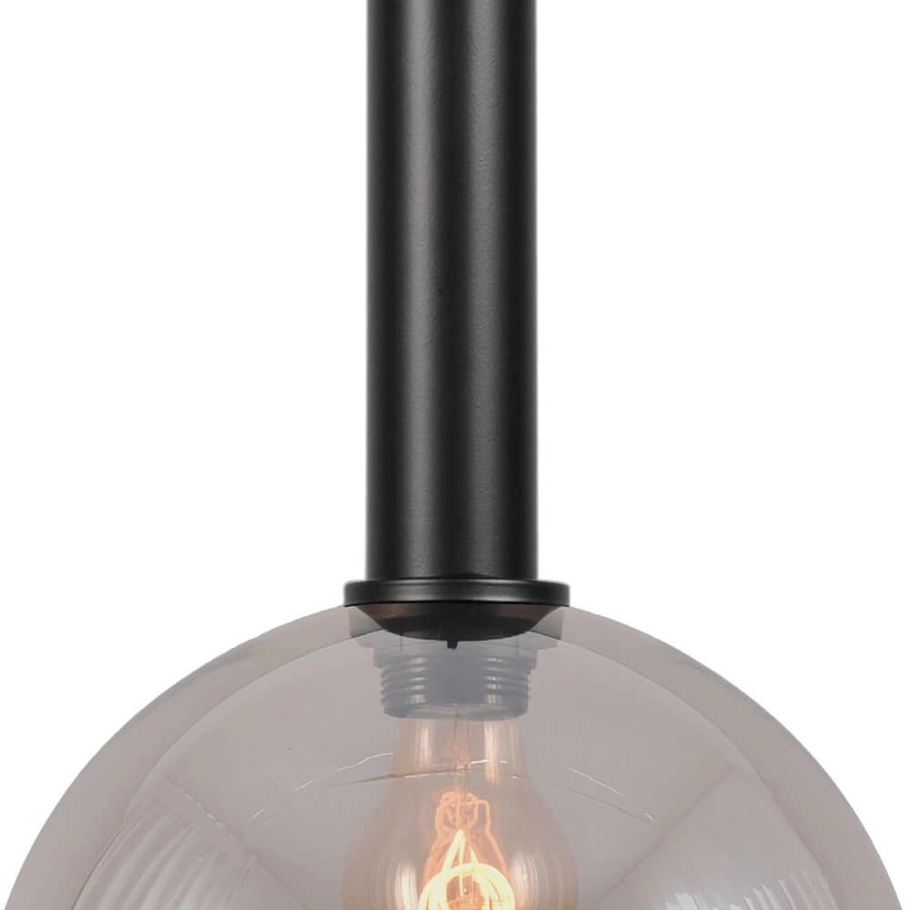 Hanging lamp Ø 25cm Bella 2 Black with gold glass Masterlight 8718121334301