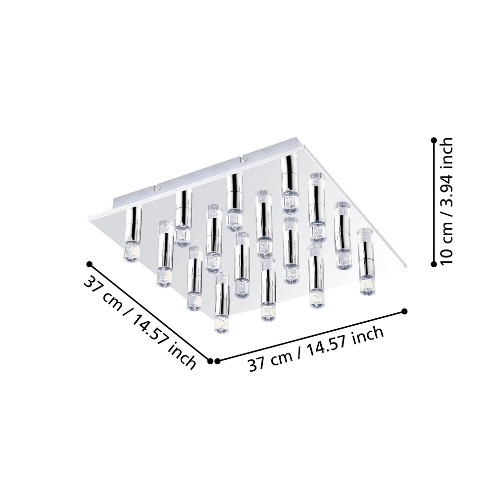 Ceiling lamp Teocelo chrome Eglo 9002759953638