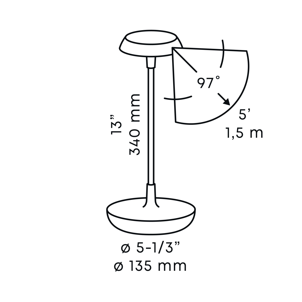 Table lamp SWAY TABLE In-lite 8717051007545