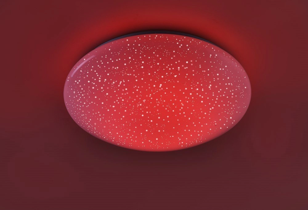 Adjustable ceiling light Skyler RGB 38cm with star effect Just Light 4043689928896