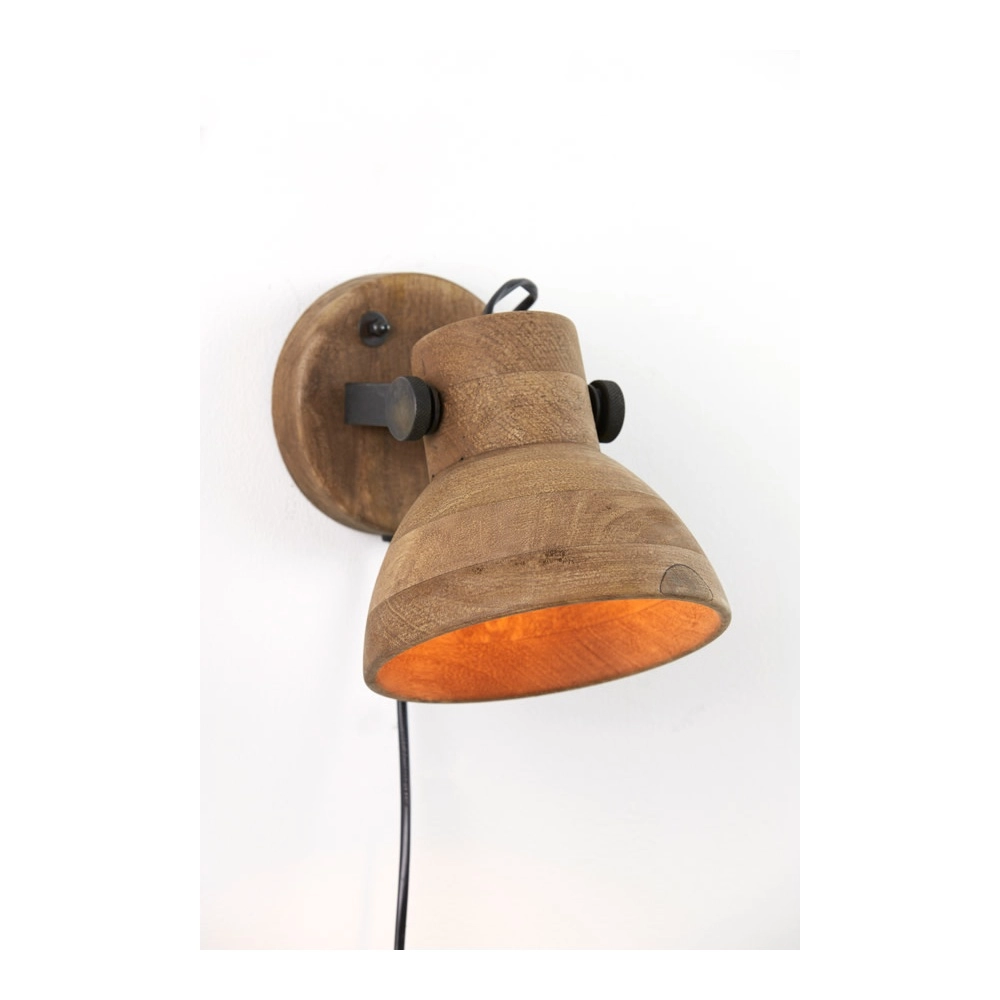 Wooden wall lamp Ilanio Brown Light & Living 8717807293345