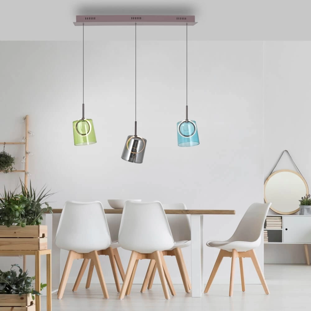 Pendant lamp Zula 3-light straight Paul Neuhaus 4012248383629