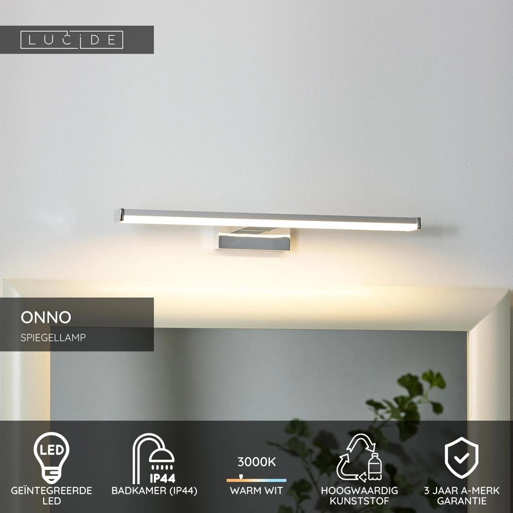 Mirror lamp Onno Bathroom Chrome 40cm Lucide 5411212791443