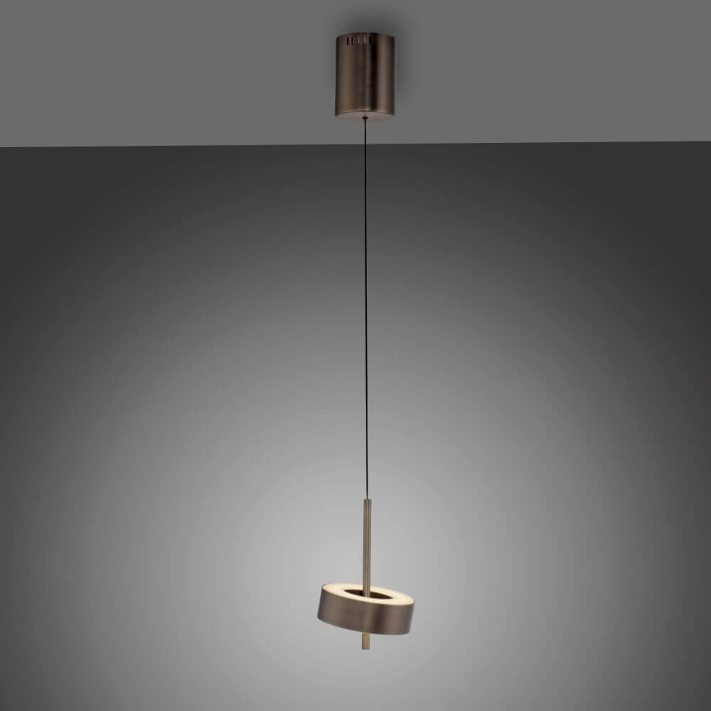 Pendant lamp Q-Rotate Brown Modern Paul Neuhaus 4012248383131