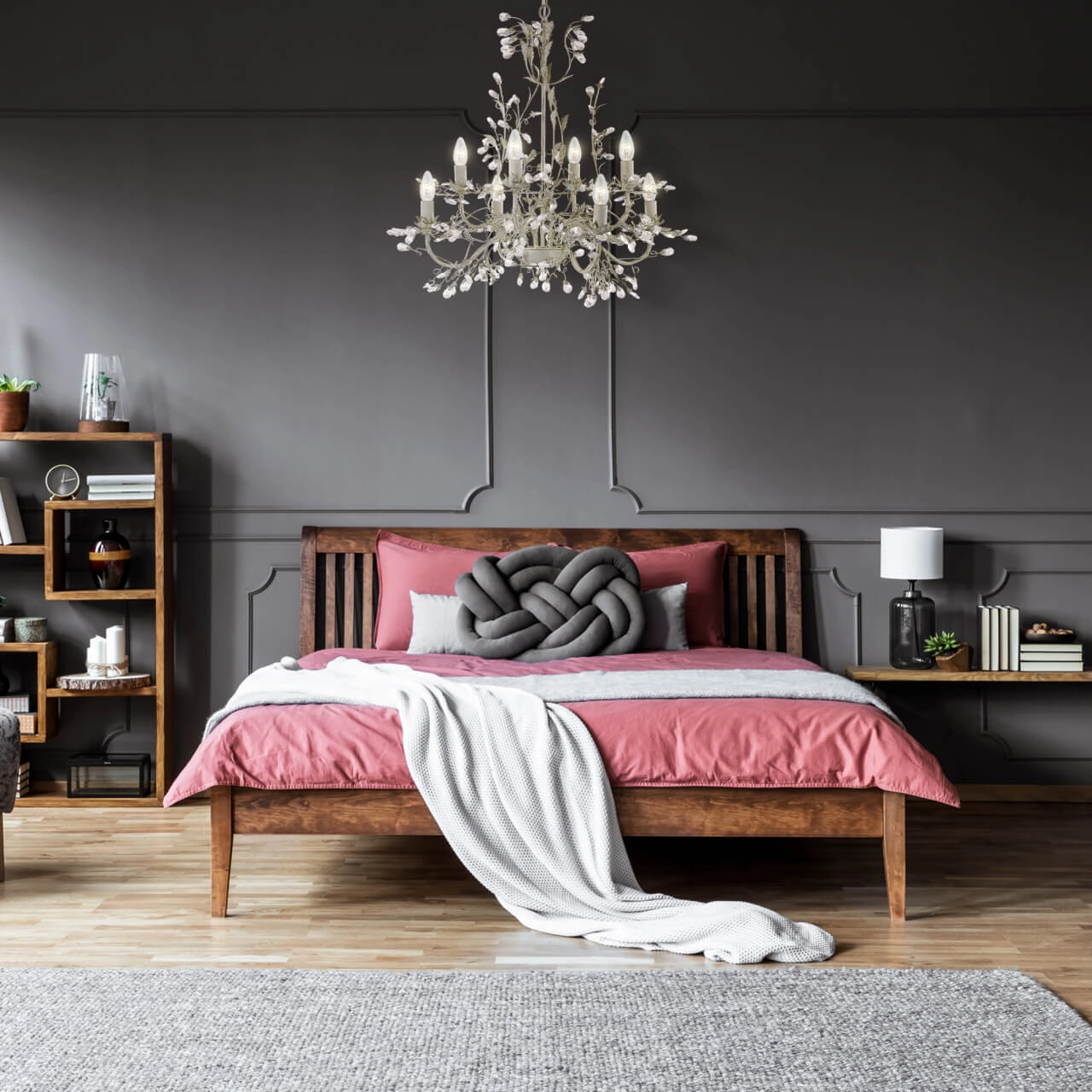 Classic chandelier Almandite 8-lights Ø 74cm Searchlight 5013874337658