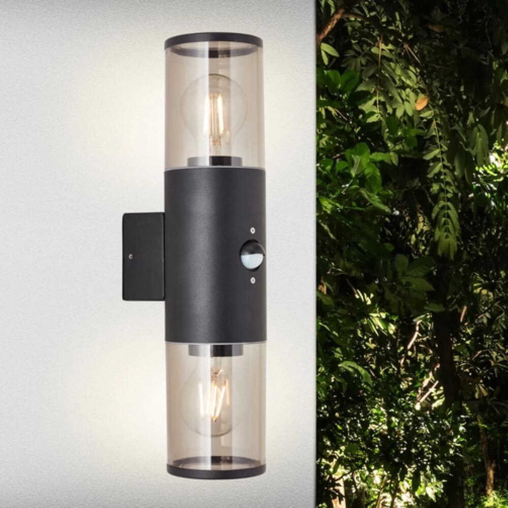 Double outdoor lamp Sergioro with sensor Brilliant 4004353405693