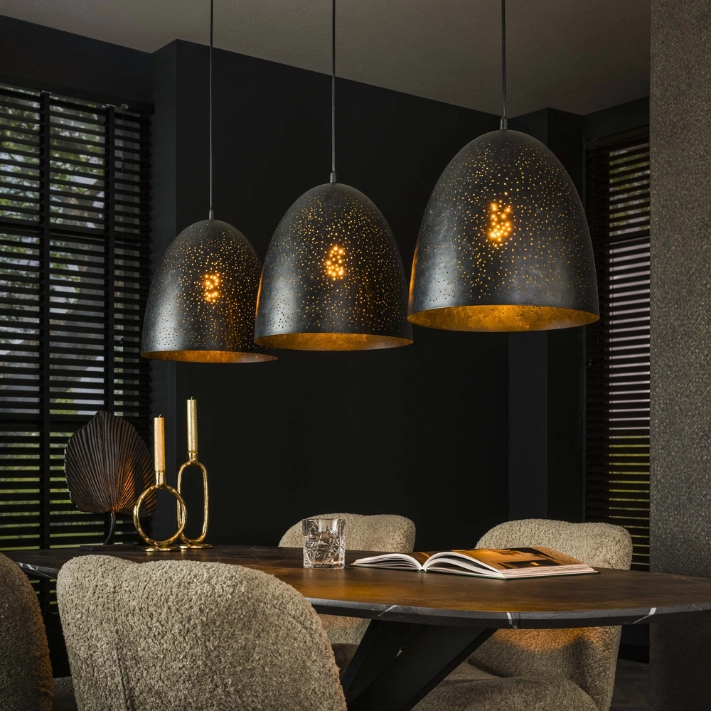 Dining room pendant lamp Kosmos 3L - E27 - Charcoal