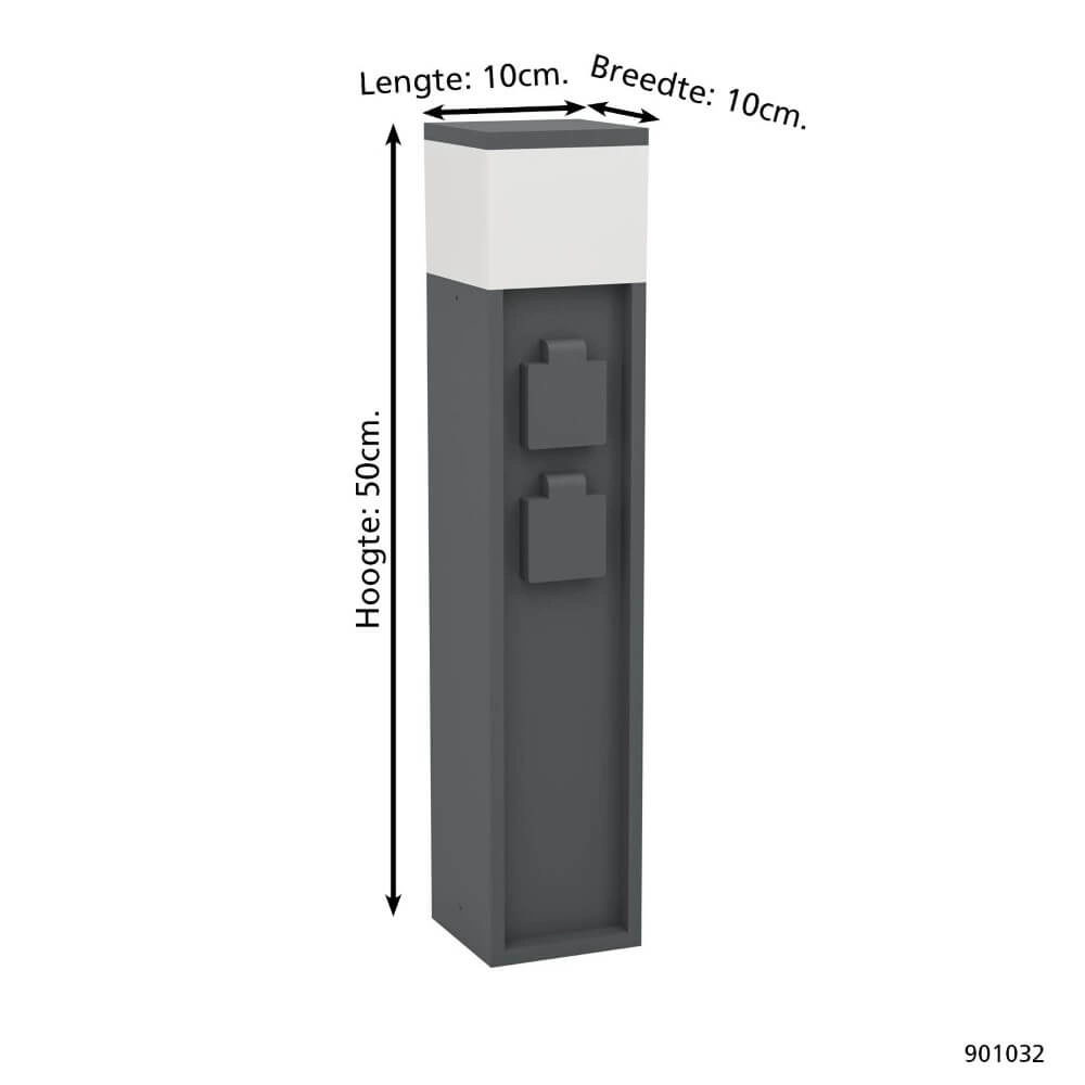 Socket with lamp Park 5 anthracite Eglo 9008606297825