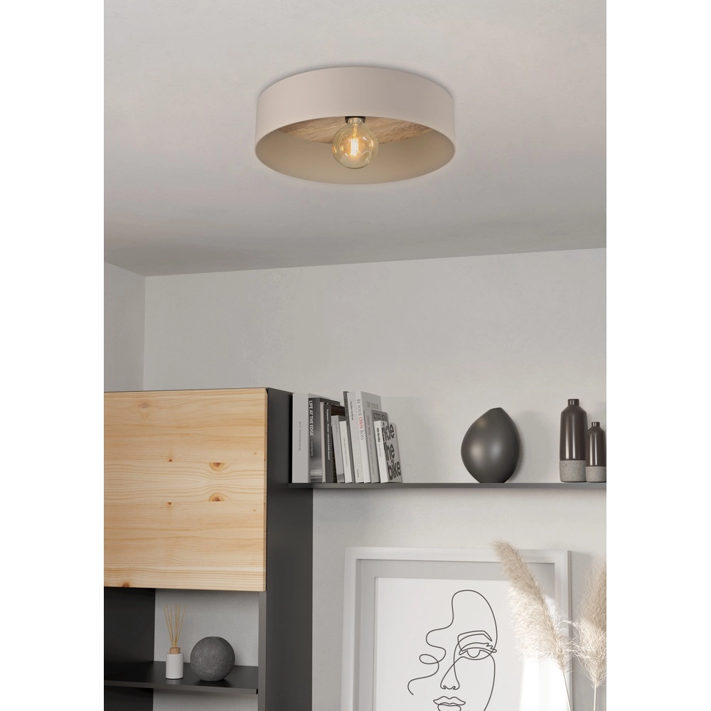 Scandinavian ceiling lamp Duaia Ø 42cm - sand Eglo 9008606269136