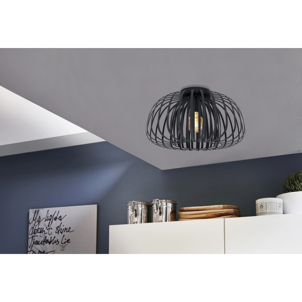 Black ceiling lamp Encinitos 1 Ø 45cm - 1x E27 Eglo 9008606254224