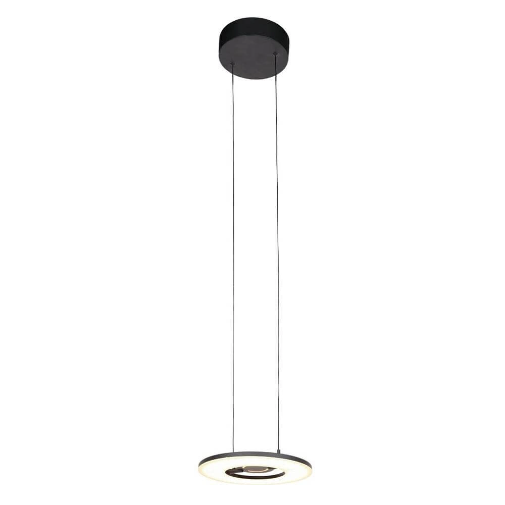 Sleek pendant lamp Soleil Ø 32cm black Steinhauer 8712746176681