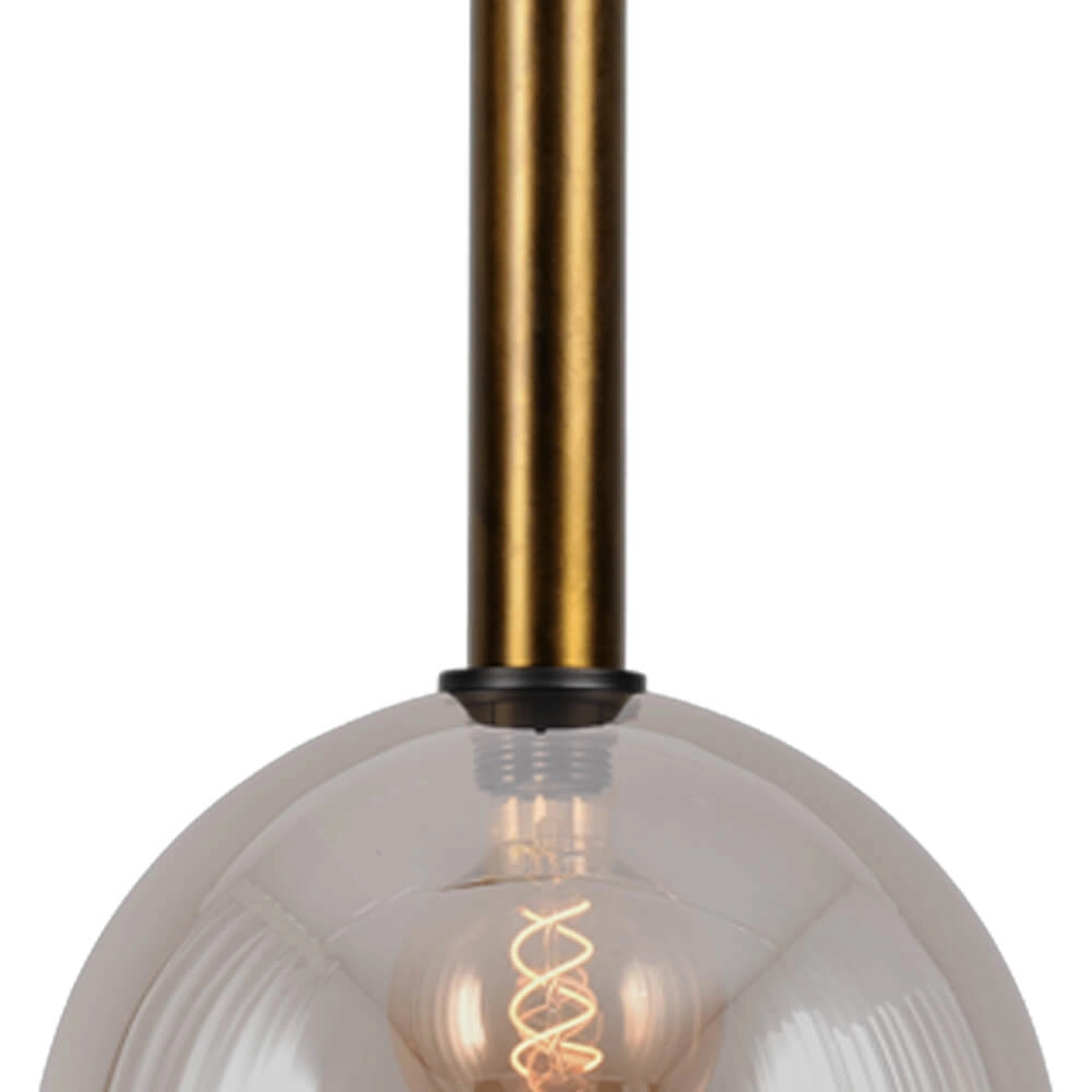 Hanging lamp Ø 30cm Bella 2 Antique brass with gold glass Masterlight 8718121334066