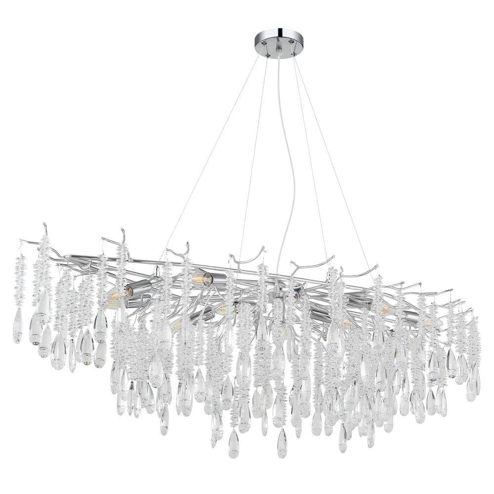 Pendant lamp Kinga silver grey 150cm Globo 9007371575992