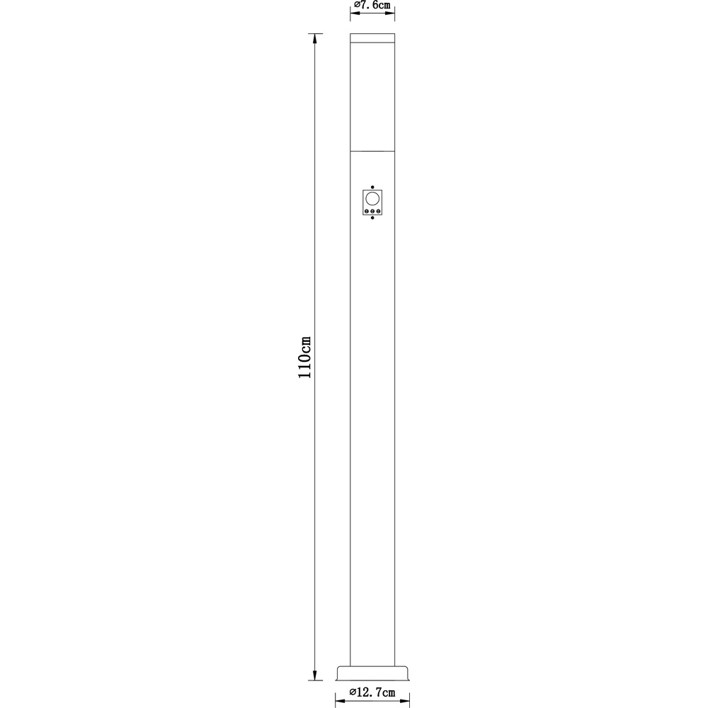 Garden lamp 110cm Boston anthracite with white and sensor Globo 9007371414666