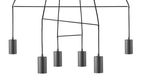 Black hanging lamp Imbria 6x E27 Lyora 5903139967792