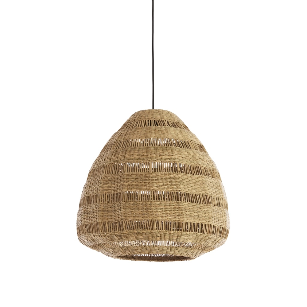 Rattan pendant lamp Soluna Ø 56cm - natural
