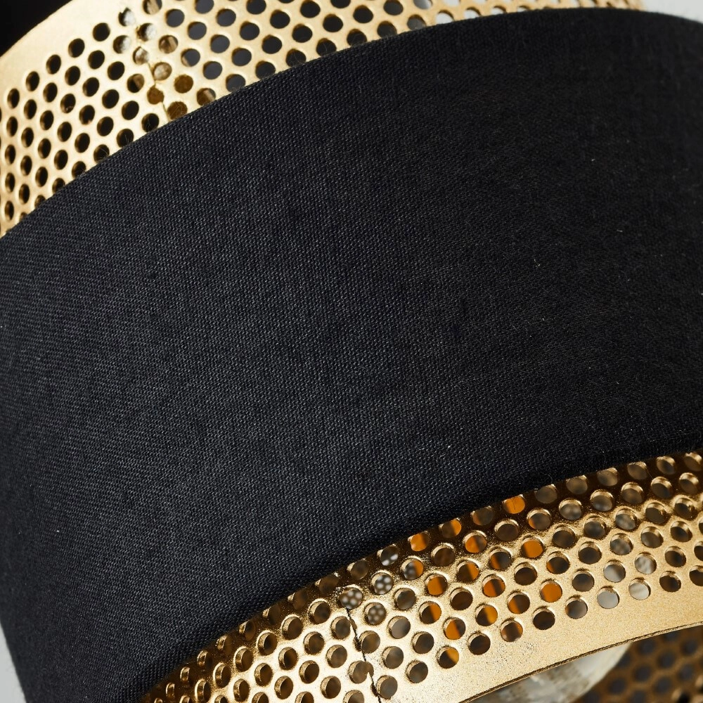 Black with gold wall lamp Grove 1-light Brilliant 4004353424106