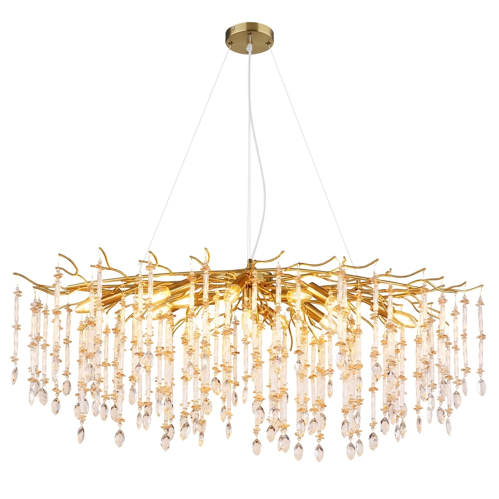 Pendant lamp Gloria 120cm gold Globo 9007371566990