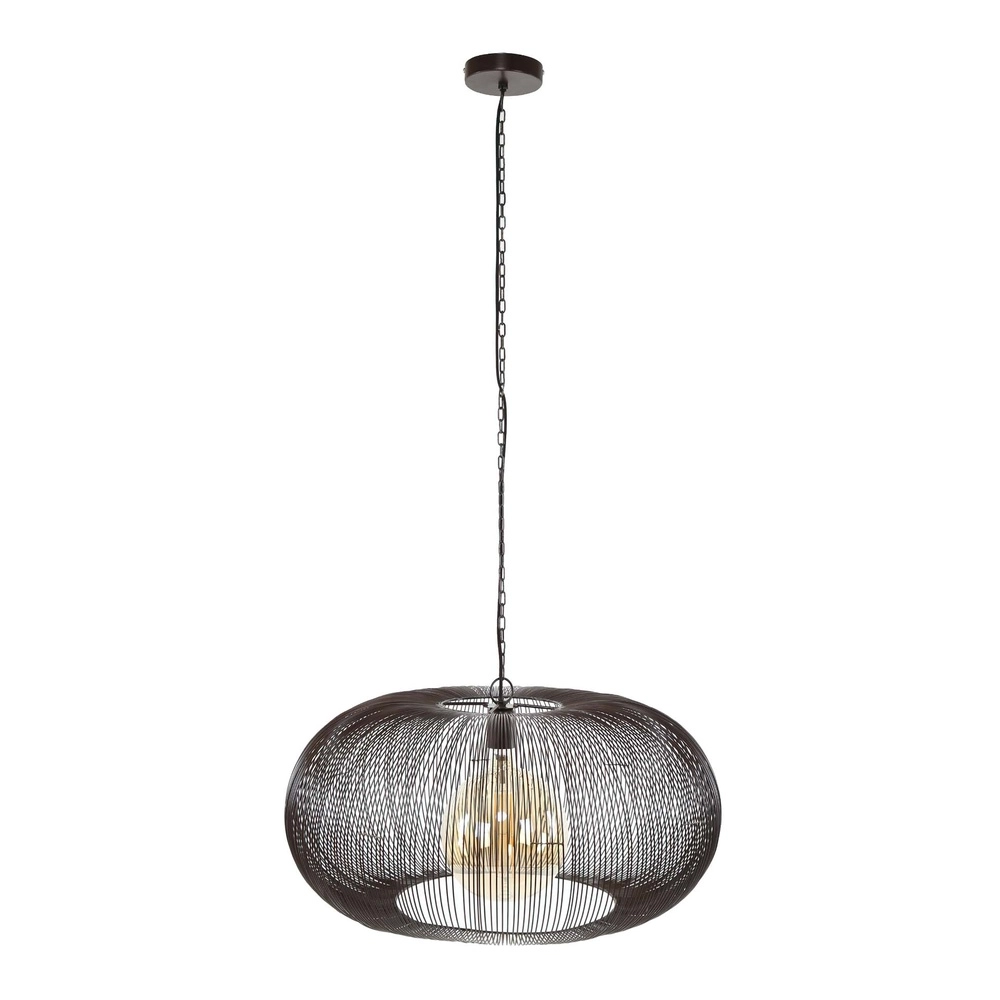 Wire pendant lamp Ø 70cm Copper black nickel Lyora 8716803513242