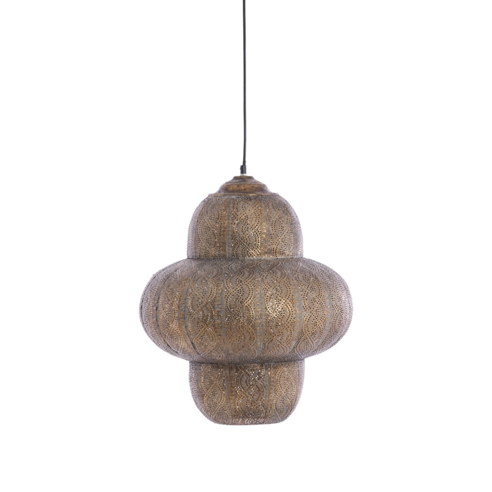 Tiffany pendant lamp Ryota brown Ø 42cm