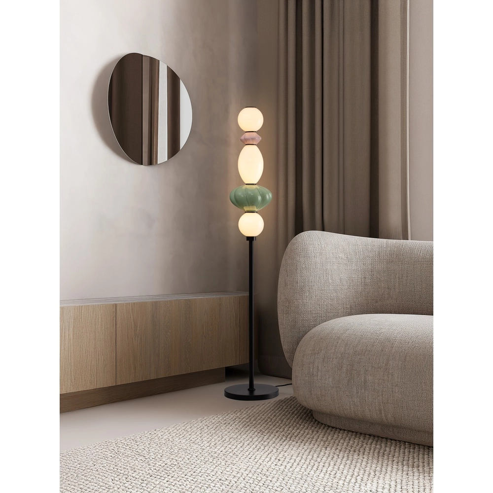 Floor lamp Oneta white - pink - green Lyora 5212017473967