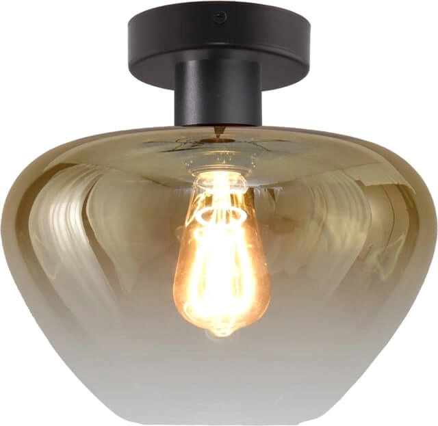 Ceiling lamp Genua black with gold glass Ø 29cm