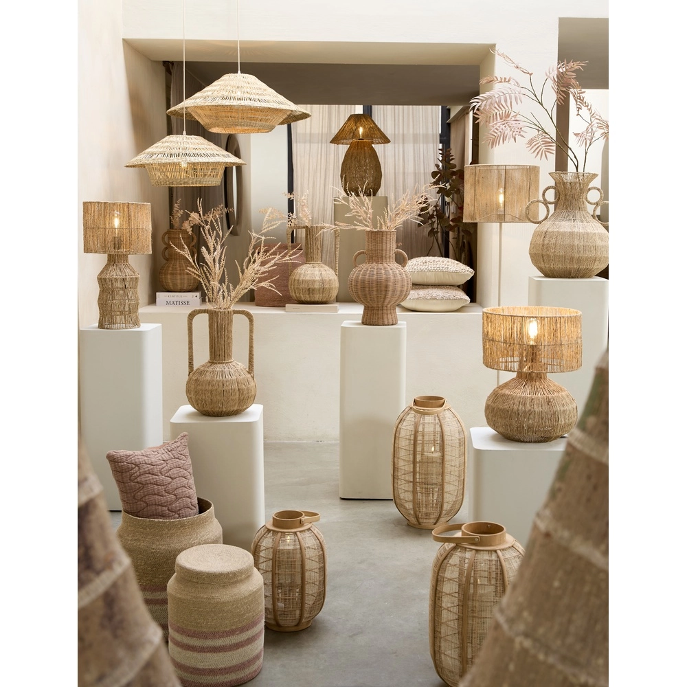 Jute table lamp Tidea Ø 28cm shade Light & Living 8717807836702