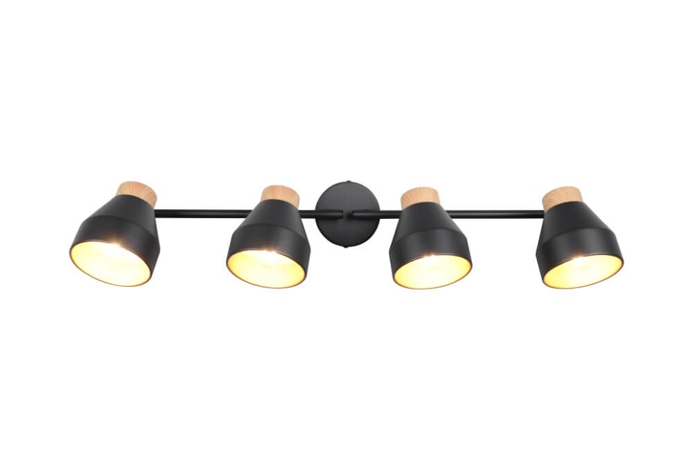 Design ceiling lamp 4-light Valentin black Trio 4017807637434