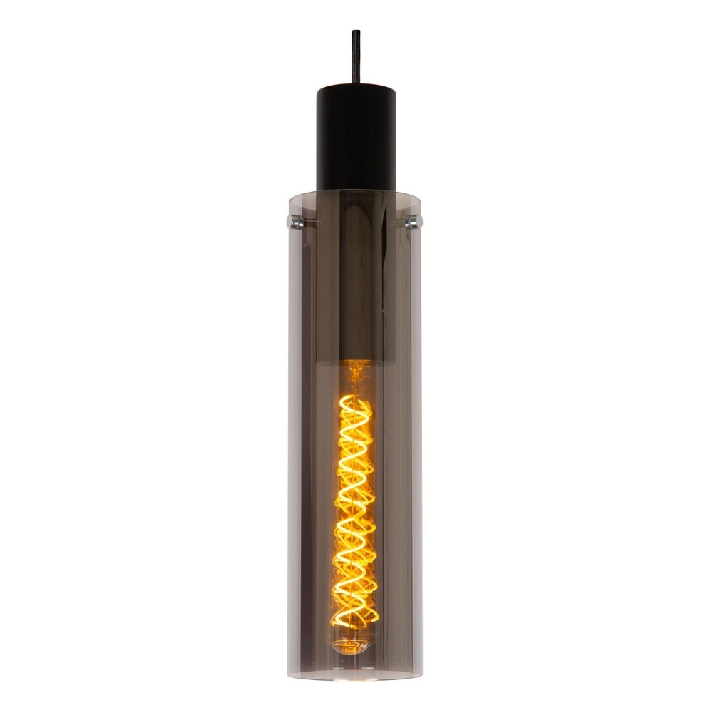 3-light pendant lamp Orlando smoke glass Lucide 5411212740731
