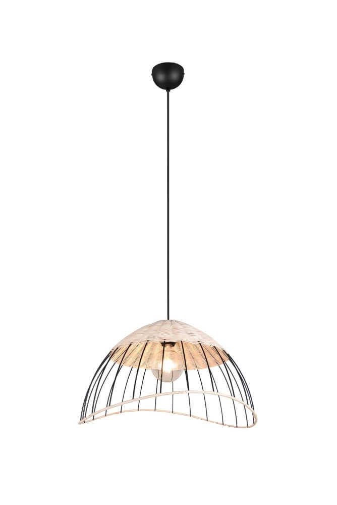 Rattan pendant lamp Sandrine Ø 48cm