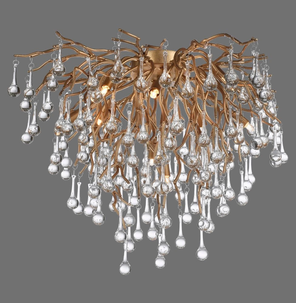 Chandelier Icicle brass 50cm Paul Neuhaus 4012248352083